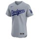 Men's Los Angeles Dodgers  Nike Gray Alternate Vapor Premier Elite Patch Jersey