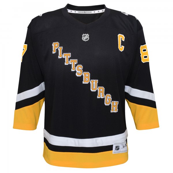 Youth Pittsburgh Penguins Sidney Crosby Black 2021/22 Alternate Replica Player Jersey