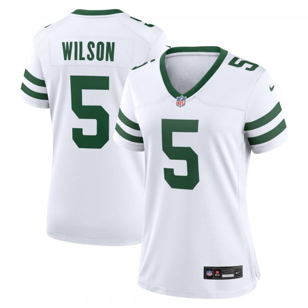 Women's New York Jets Garrett Wilson Nike Legacy White Game Jersey