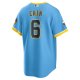 Men's Milwaukee Brewers Lorenzo Cain Nike Powder Blue City Connect Replica Player Jersey