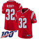 New England Patriots #32 Devin McCourty Red Men's Stitched NFL Limited Inverted Legend 100th Season Jersey