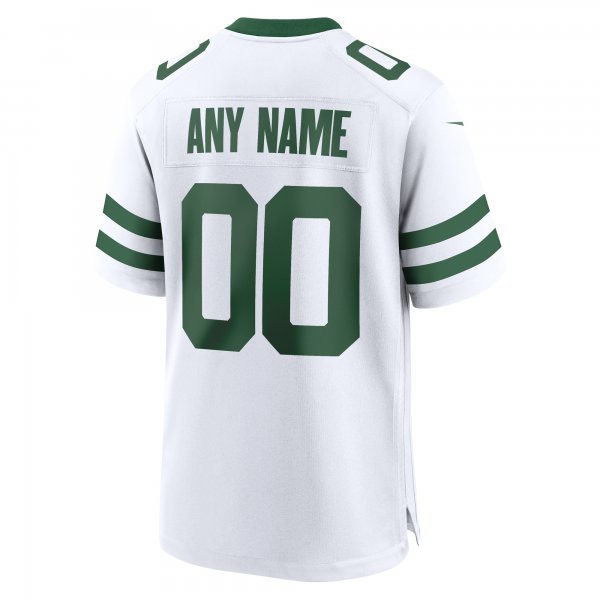 Men's New York Jets  Nike Legacy White Custom Game Jersey