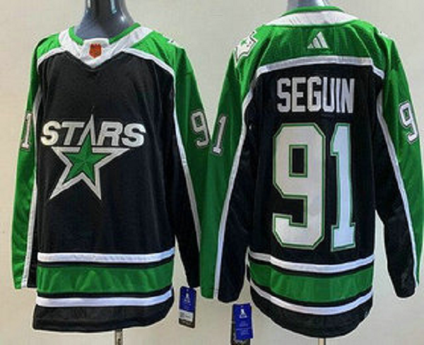 Men's Dallas Stars #91 Tyler Seguin Black 2022 Reverse Retro NHL Jersey