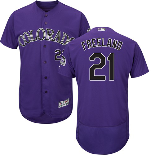 Colorado Rockies #21 Kyle Freeland Purple Flexbase Collection Stitched MLB Jersey