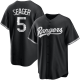 Men's Texas Rangers #5 Corey Seager Black/White Jersey