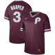 Men's Nike Philadelphia Phillies #3 Bryce Harper Maroon Cooperstown Collection Legend V-Neck MLB Jersey