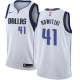 Men's Nike Dallas Mavericks #41 Dirk Nowitzki White Swingman Association Edition NBA Jersey