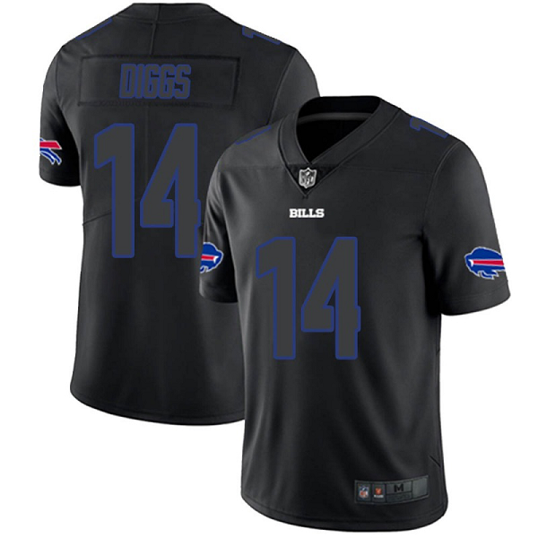 Men's #14 Stefon Diggs Buffalo Bills Black Impact Limited Jersey