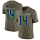 Seattle Seahawks #14 D.K. Metcalf Olive Men's Stitched NFL Limited 2017 Salute To Service Jersey