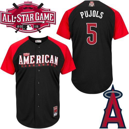 Los Angeles Angels of Anaheim #5 Albert Pujols Black 2015 All-Star American League Stitched MLB Jersey