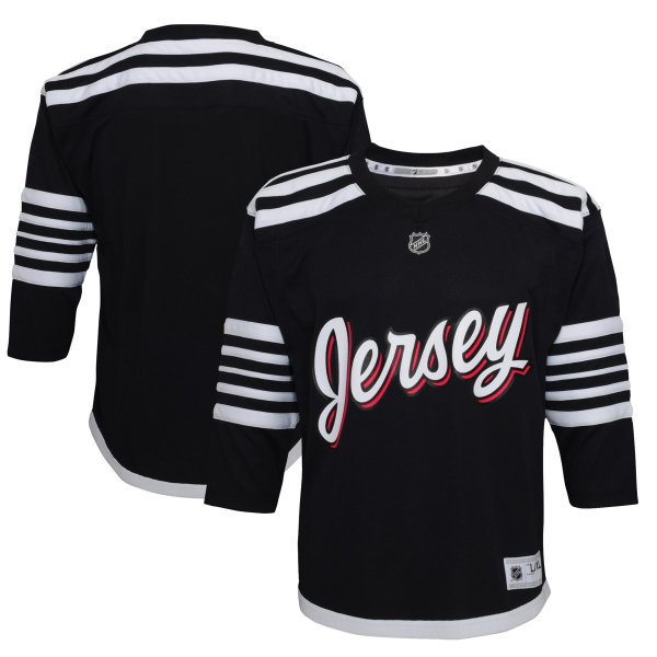 Youth New Jersey Devils Black 2021/22 Alternate Replica Jersey