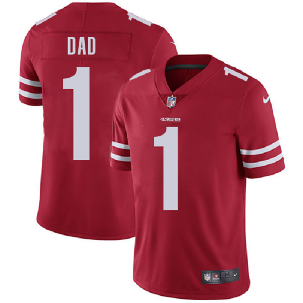 Nike San Francisco 49ers #1 Dad Red Stitched Vapor Untouchable Limited Youth NFL Jersey