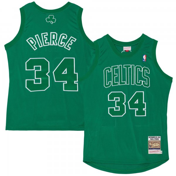 Men's Boston Celtics Paul Pierce Mitchell & Ness Kelly Green 2012 Player Jersey