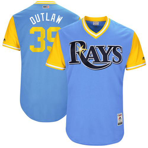 Women's Tampa Bay Rays #39 Kevin Kiermaier Light Blue "Outlaw" Players Weekend Stitched MLB Jersey