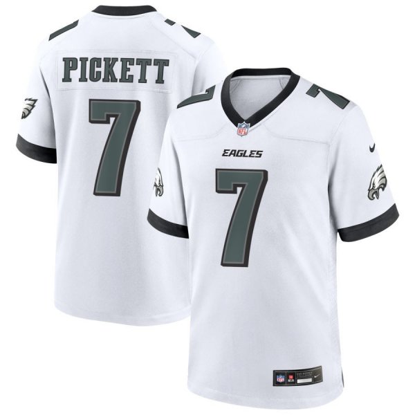 Men's Philadelphia Eagles #7 Kenny Pickett Nike Game White Jersey