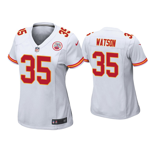 Women's Kansas City Chiefs Jaylen Watson #35 White Limited Jersey