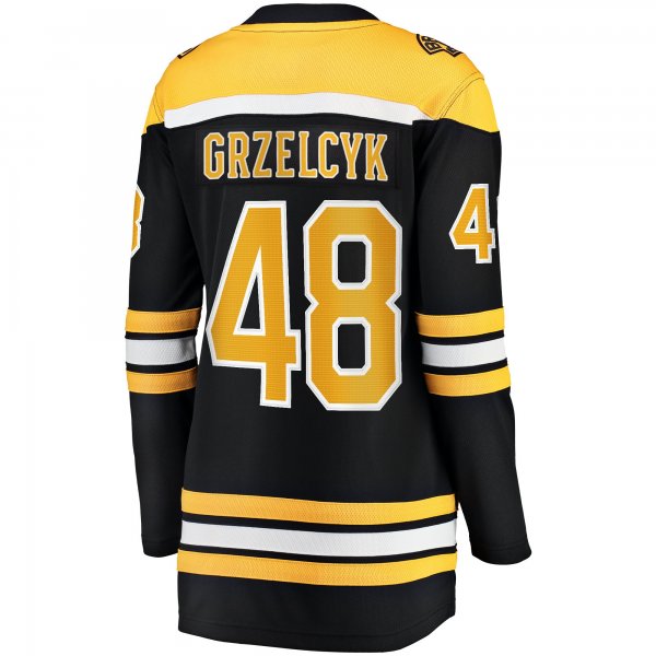 Women's Boston Bruins Matt Grzelcyk Fanatics Black Home Breakaway Player Jersey