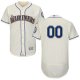 Seattle Mariners Cream Men's Customized Flex Base MLB Jersey