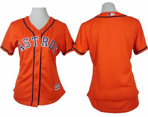 Houston Astros Blank Orange Alternate Women's Stitched MLB Jersey