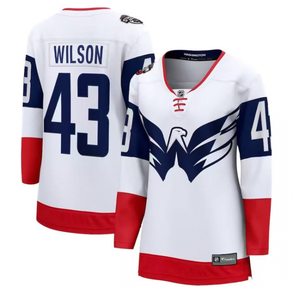 Women's Washington Capitals #43 Tom Wilson White NHL Stadium Series Breakaway Player Jersey