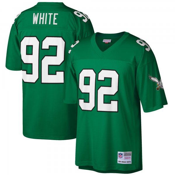 Men's Philadelphia Eagles Reggie White Mitchell & Ness Kelly Green Big & Tall 1990 Retired Player Replica Jersey