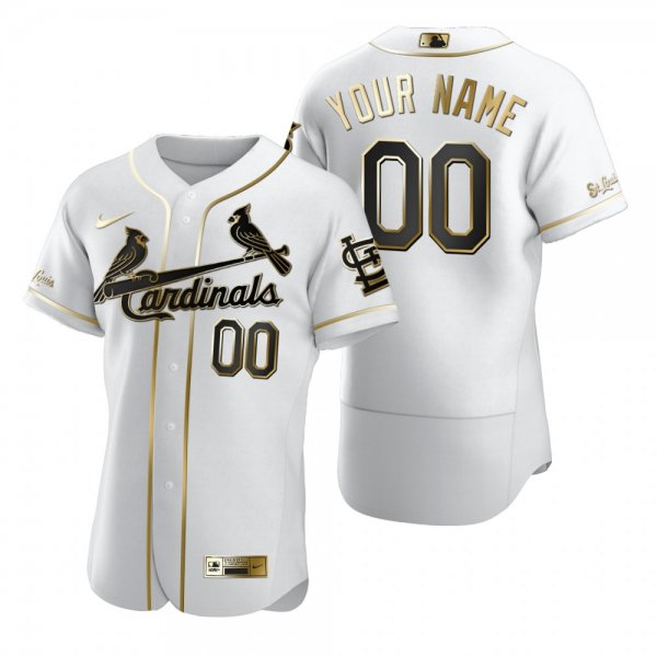 St. Louis Cardinals Custom Men's Nike White Golden Edition Jersey