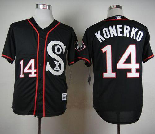 Chicago White Sox #14 Paul Konerko Black New Cool Base Stitched MLB Jersey