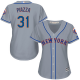 New York Mets #31 Mike Piazza Grey Road Women's Stitched MLB Jersey