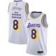 Men's Los Angeles Lakers #8 Kobe Bryant White R.I.P Signature Swingman Jerseys