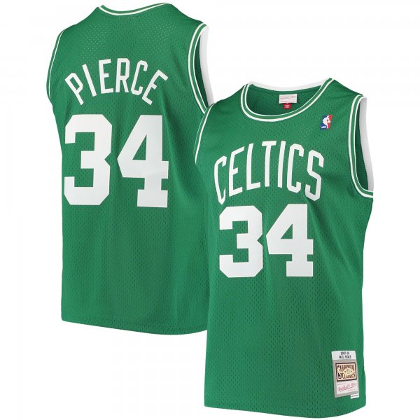 Men's Boston Celtics Paul Pierce Mitchell & Ness Kelly Green Hardwood Classics Swingman Jersey