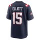 Men's New England Patriots Ezekiel Elliott Nike Navy Game Player Jersey