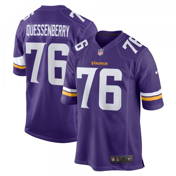 Men's Minnesota Vikings David Quessenberry Nike  Purple Team Game Jersey