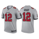 Men's Tampa Bay Buccaneers #12 Tom Brady Gray 2021 Limited NFL Jersey