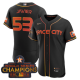 Men's Houston Astros #53 Cristian Javier 2023 Space City Champions Flex Base Black Jersey