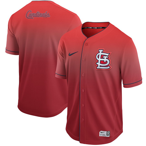 Men's Nike St. Louis Cardinals Blank Red Fade MLB Jersey