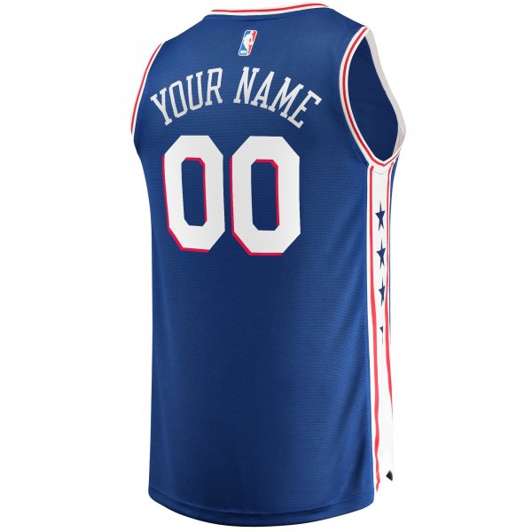 Youth Philadelphia 76ers Fanatics Royal Fast Break Custom Replica Jersey - Icon Edition