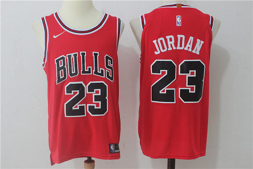 Men's Nike Chicago Bulls #23 Michael Jordan Red 2017-18 New Season NBA Jersey