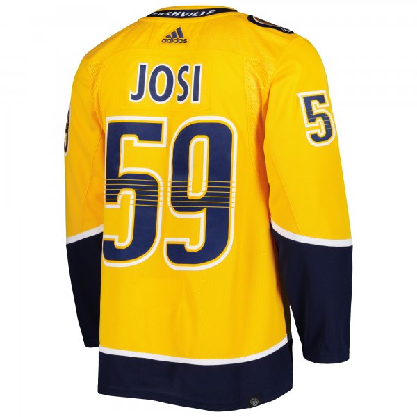 Men's Nashville Predators Roman Josi adidas Gold  Primegreen Player Jersey