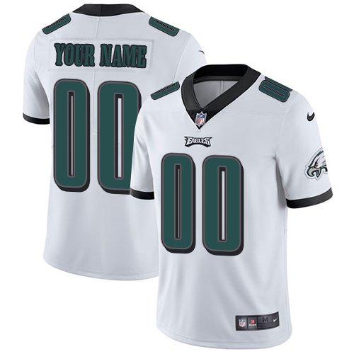 Youth Nike Philadelphia Eagles Customized White Vapor Untouchable Custom Limited NFL Jersey