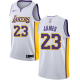 Men's Nike Los Angeles Lakers #23 LeBron James White Swingman Association Edition NBA Jersey