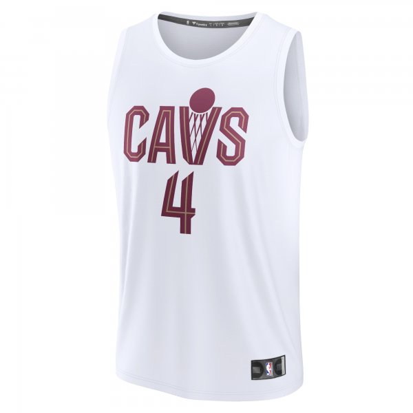 Men's Cleveland Cavaliers Evan Mobley Fanatics White Fast Break Replica Jersey - Association Edition