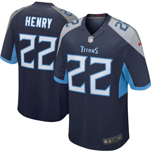 Youth Nike Tennessee Titans Derrick Henry Navy New 2018 Game Jersey