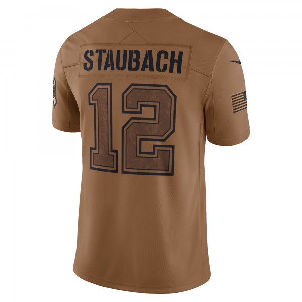 Men's Dallas Cowboys Roger Staubach Nike Brown 2023 Salute To Service Retired Player Limited Jersey