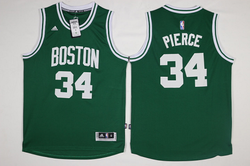 Men's Boston Celtics #34 Paul Pierce Red Throwback Stitched Mens NBA Jersey