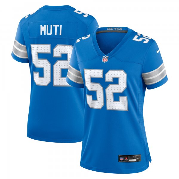 Women's Detroit Lions Netane Muti Nike  Blue Game Jersey