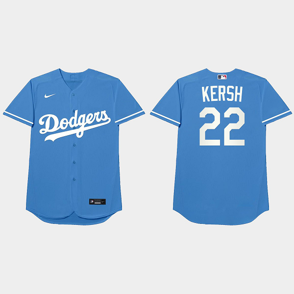 Clayton Kershaw Nickname Dodgers 2021 Players Weekend Kersh Royal Men's Jersey