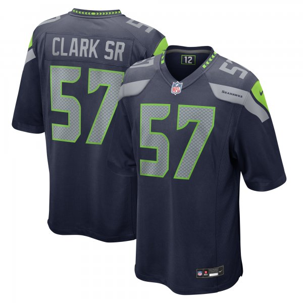 Men's Seattle Seahawks Frank Clark Nike College Navy  Game Jersey