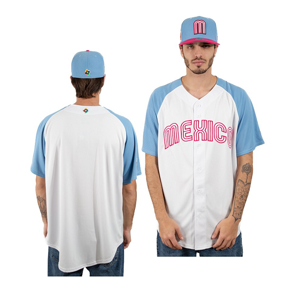 Mexico Baseball 2023 World Baseball Classic White Blue Jersey