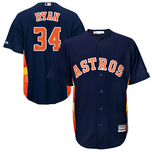 Houston Astros #34 Nolan Ryan Navy Blue New Cool Base Stitched MLB Jersey