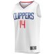 Men's LA Clippers Terance Mann Fanatics White Fast Break Player Jersey - Association Edition